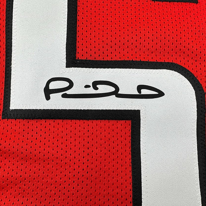 Framed Facsimile Autographed Patrick Mahomes II 35x39 Texas Tech Red Reprint Laser Auto College Football Jersey Size Men's XL
