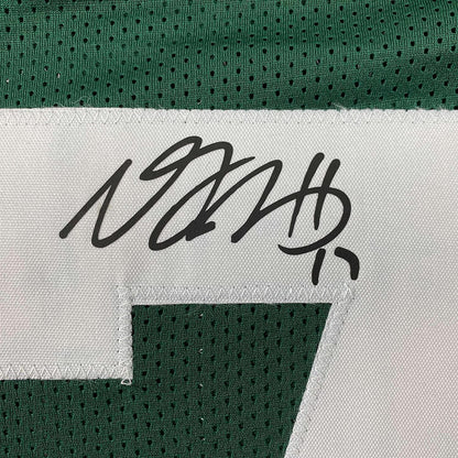 Framed Facsimile Autographed Davante Adams Green Bay 35x39 Green Reprint Laser Auto Football Jersey Size Men's XL