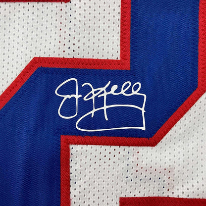 Framed Facsimile Autographed Jim Kelly 35x39 Buffalo White Reprint Laser Auto Football Jersey