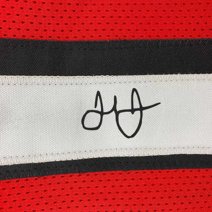 Framed Facsimile Autographed Julio Jones 35x39 Atlanta Red Reprint Laser Auto Football Jersey