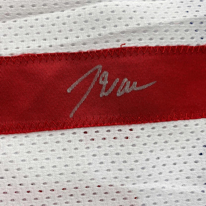 Framed Autographed/Signed John Wall 35x39 Los Angeles White Basketball Jersey JSA COA