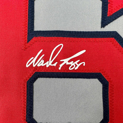Framed Facsimile Autographed Wade Boggs 35x39 Boston Grey Reprint Laser Auto Baseball Jersey