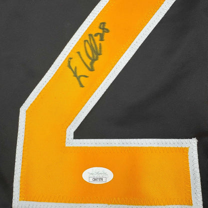 Framed Autographed/Signed Elias Lindholm 35x39 Boston Black Hockey Jersey JSA COA