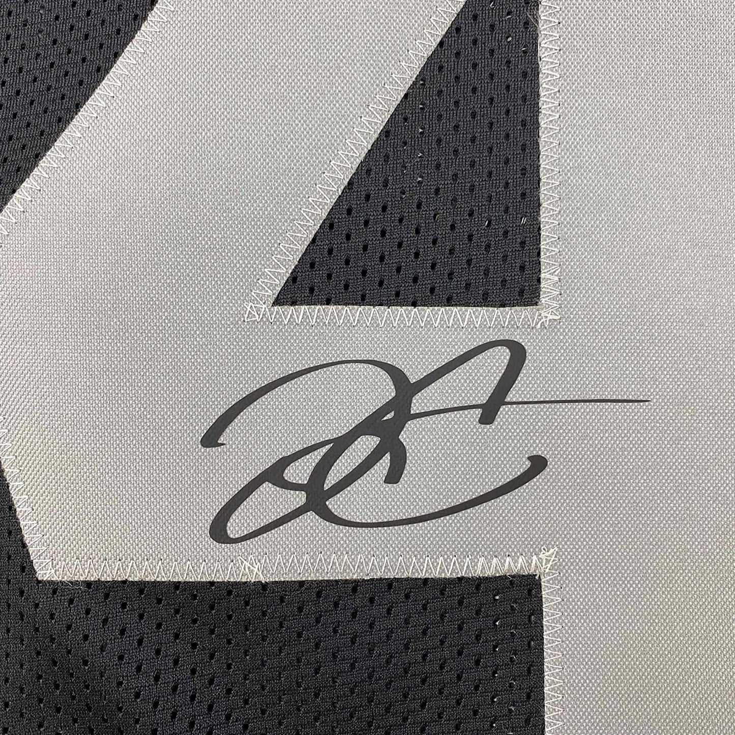 Framed Facsimile Autographed Derek Carr 35x39 Oakland Las Vegas Black Reprint Laser Auto Football Jersey Size Men's XL