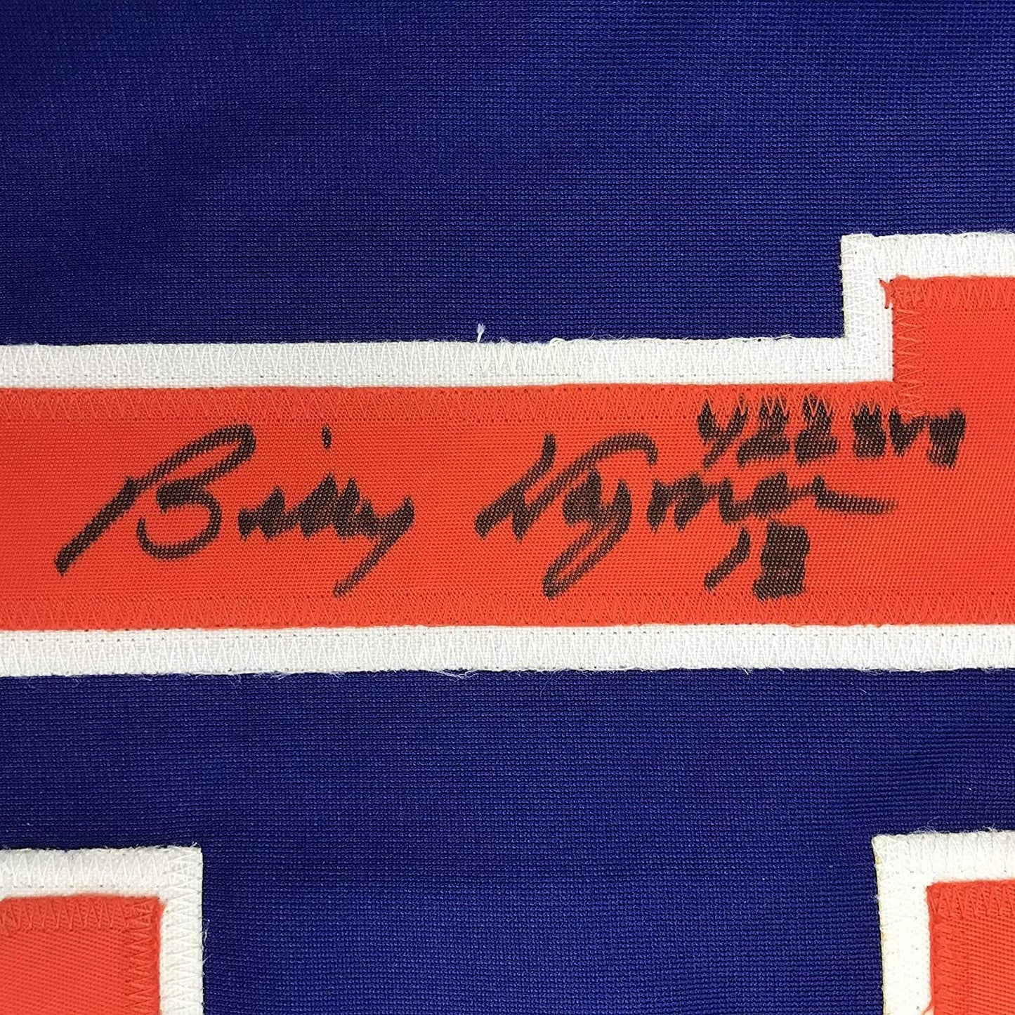 Autographed/Signed Billy Wagner"422 Saves" New York Blue Baseball Jersey JSA COA