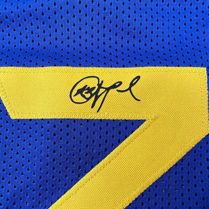 Framed Facsimile Autographed Chris Paul 35x39 Golden State Blue Reprint Laser Auto Basketball Jersey