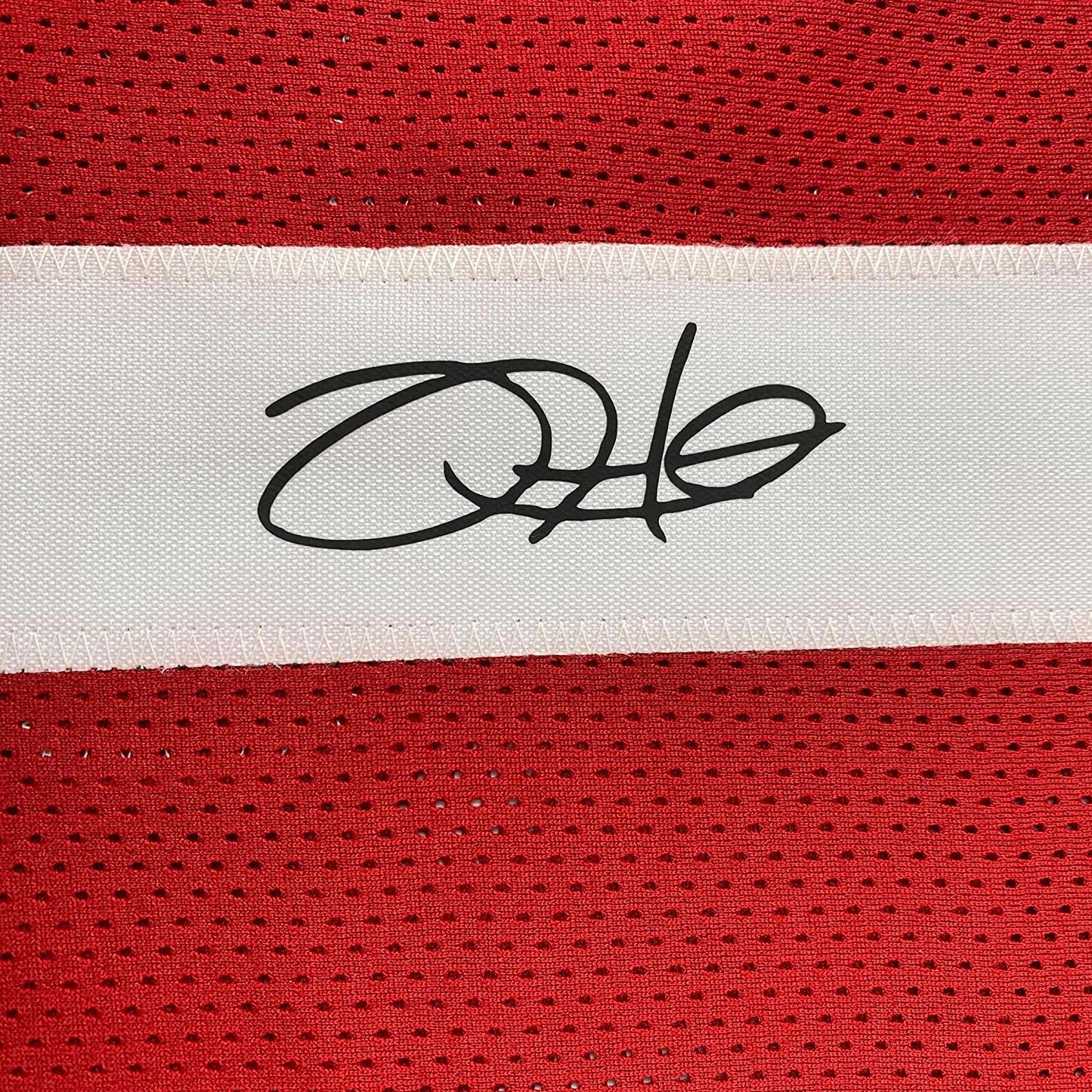 Framed Facsimile Autographed Jalen Hurts 35x39 Oklahoma Red Reprint Laser Auto College Football Jersey