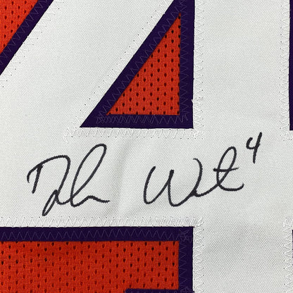 Framed Autographed/Signed Deshaun Watson 35x39 Clemson Orange College Football Jersey JSA COA