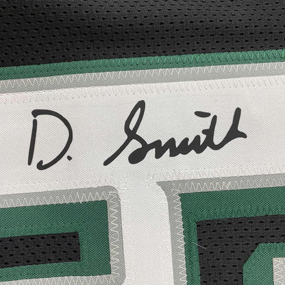Framed Facsimile Autographed DeVonta Smith 35x39 Philadelphia Black Reprint Laser Auto Football Jersey