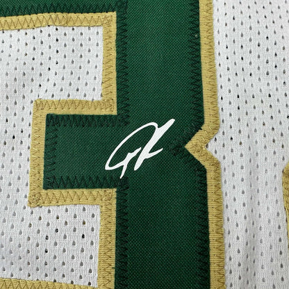 Framed Facsimile Autographed Giannis Antetokounmpo 35x39 Milwaukee White Reprint Laser Auto Basketball Jersey