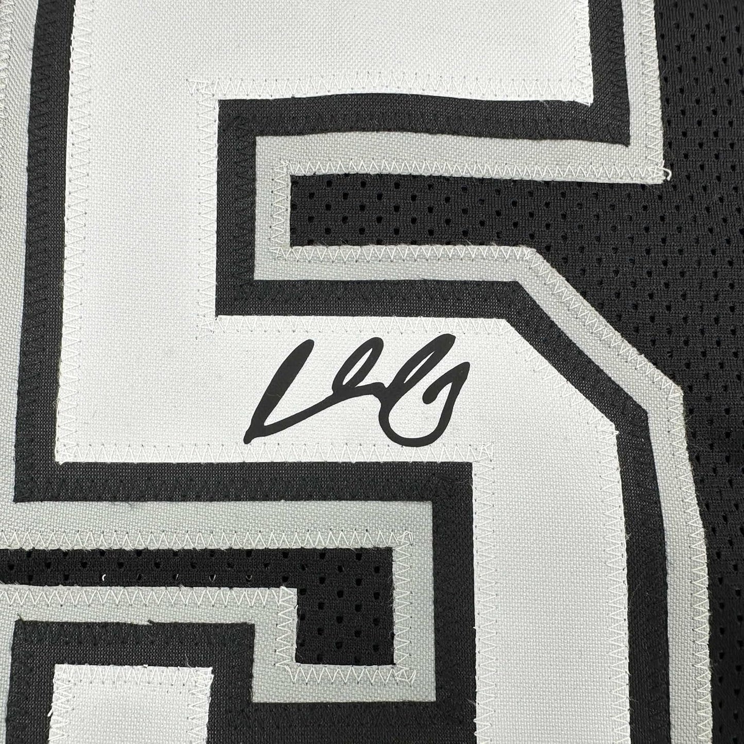 Framed Facsimile Autographed Stephon Castle 35x39 San Antonio Black Reprint Laser Auto Basketball Jersey
