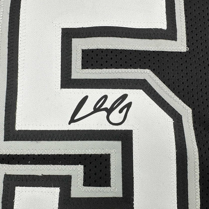 Framed Facsimile Autographed Stephon Castle 35x39 San Antonio Black Reprint Laser Auto Basketball Jersey