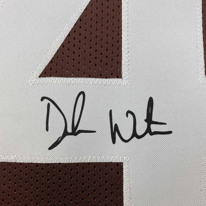 Framed Facsimile Autographed Deshaun Watson 35x39 Cleveland Brown Reprint Laser Auto Football Jersey