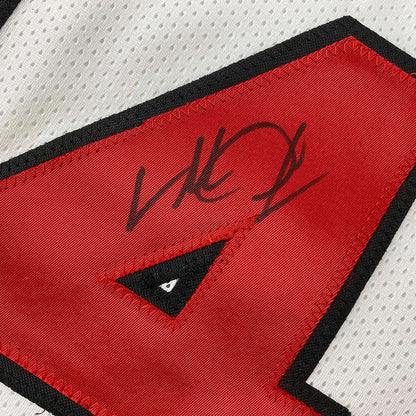 Framed Autographed/Signed Charles Oakley 35x39 Chicago White Basketball Jersey JSA COA