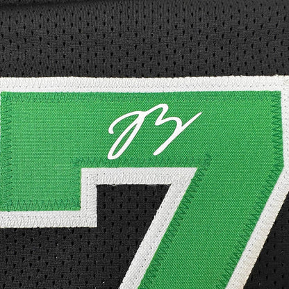Framed Facsimile Autographed Jaylen Brown 35x39 Boston Black Reprint Laser Auto Basketball Jersey