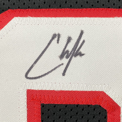 Framed Autographed/Signed Chase Edmonds 35x39 Arizona Black Football Jersey JSA COA