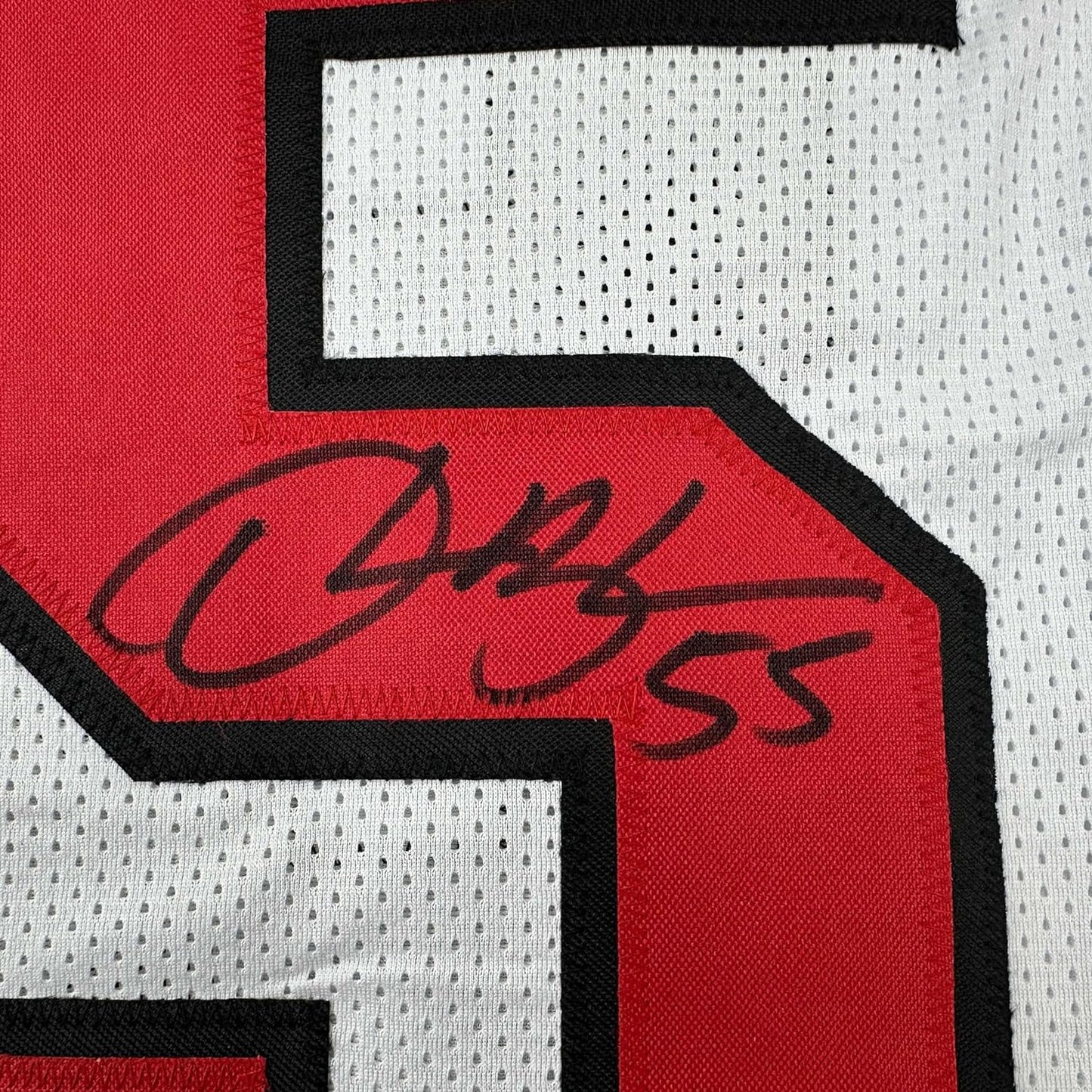 Framed Autographed/Signed Derrick Brooks 35x39 Tampa Bay White Football Jersey JSA COA
