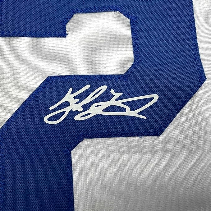 Framed Facsimile Autographed Kyle Tucker 35x39 Los Angeles LA White Reprint Laser Auto Baseball Jersey