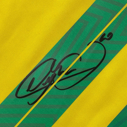Framed Autographed/Signed Neymar Jr. 35x39 Brazil Soccer Futbol Jersey Beckett BAS COA/LOA