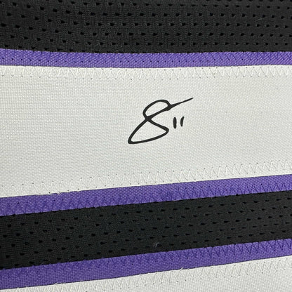 Framed Facsimile Autographed DeMar DeRozan 35x39 Sacramento Black Reprint Laser Auto Basketball Jersey