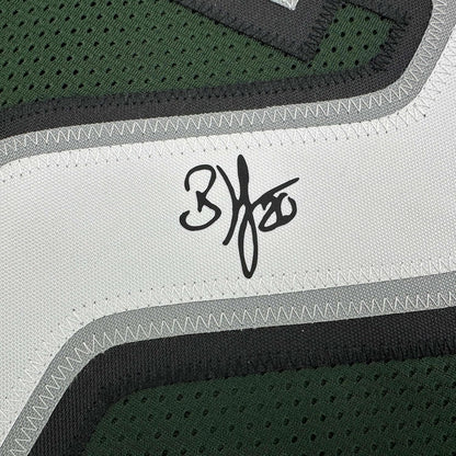 Framed Facsimile Autographed Brian Dawkins 35x39 Philadelphia Green Reprint Laser Auto Football Jersey