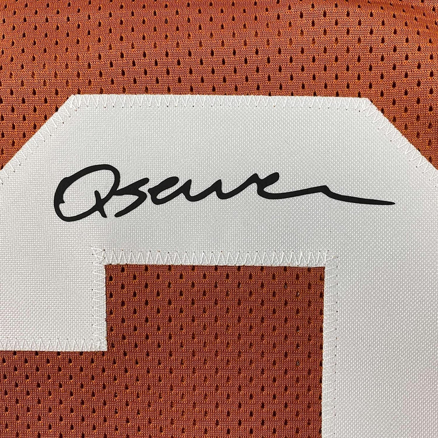 Framed Facsimile Autographed Quinn Ewers 35x39 Texas Orange Reprint Laser Auto College Football Jersey