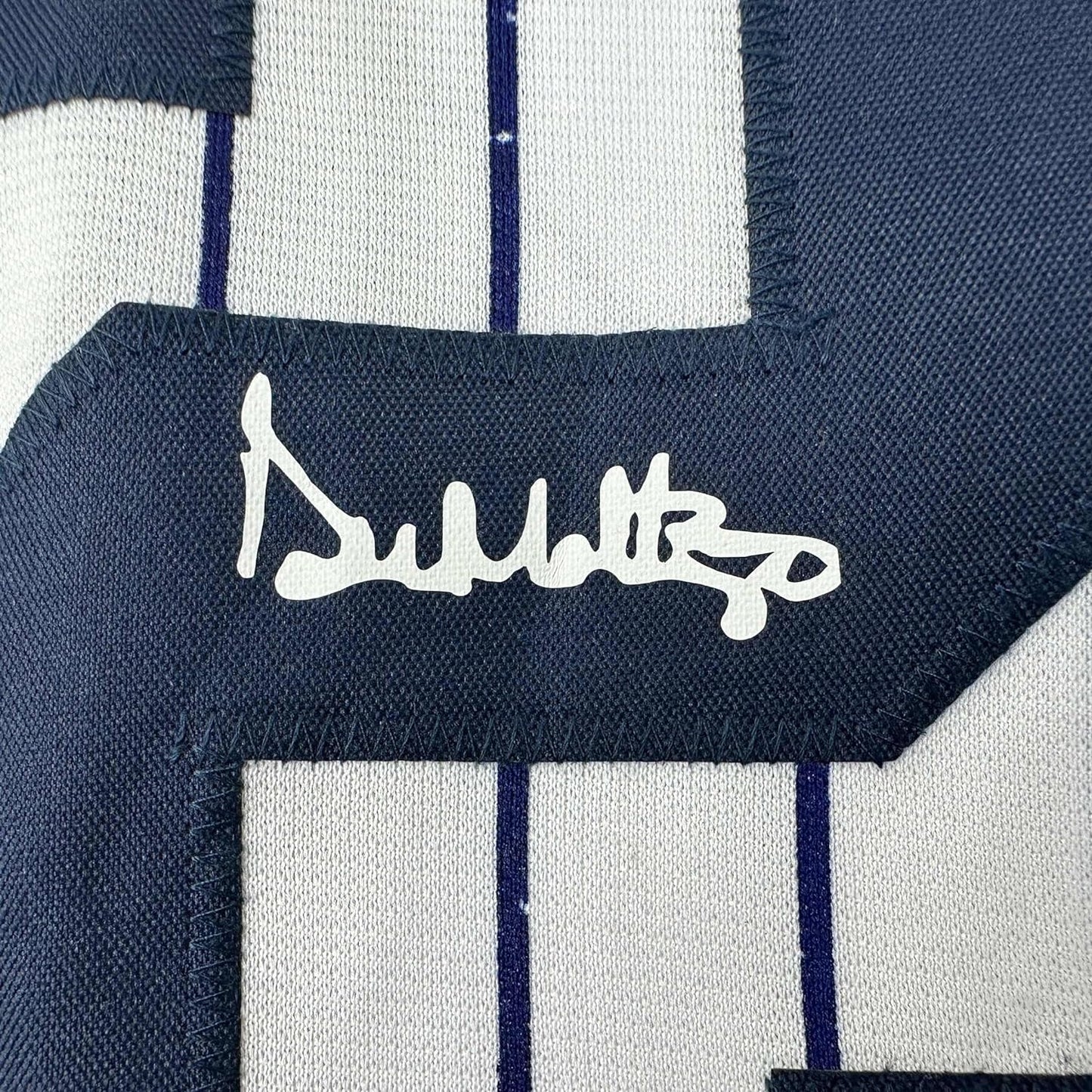 Framed Facsimile Autographed Don Mattingly 35x39 New York Pinstripe Reprint Laser Auto Baseball Jersey