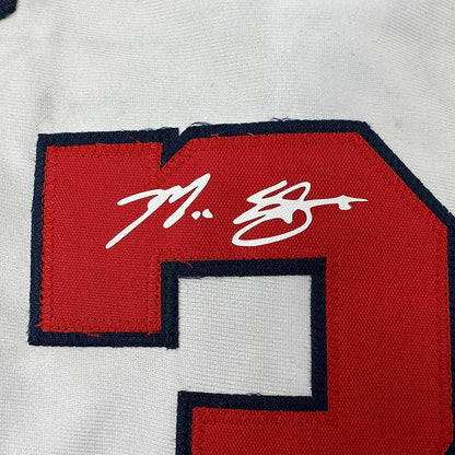 Framed Facsimile Autographed Max Scherzer 35x39 Washington White Reprint Laser Auto Baseball Jersey