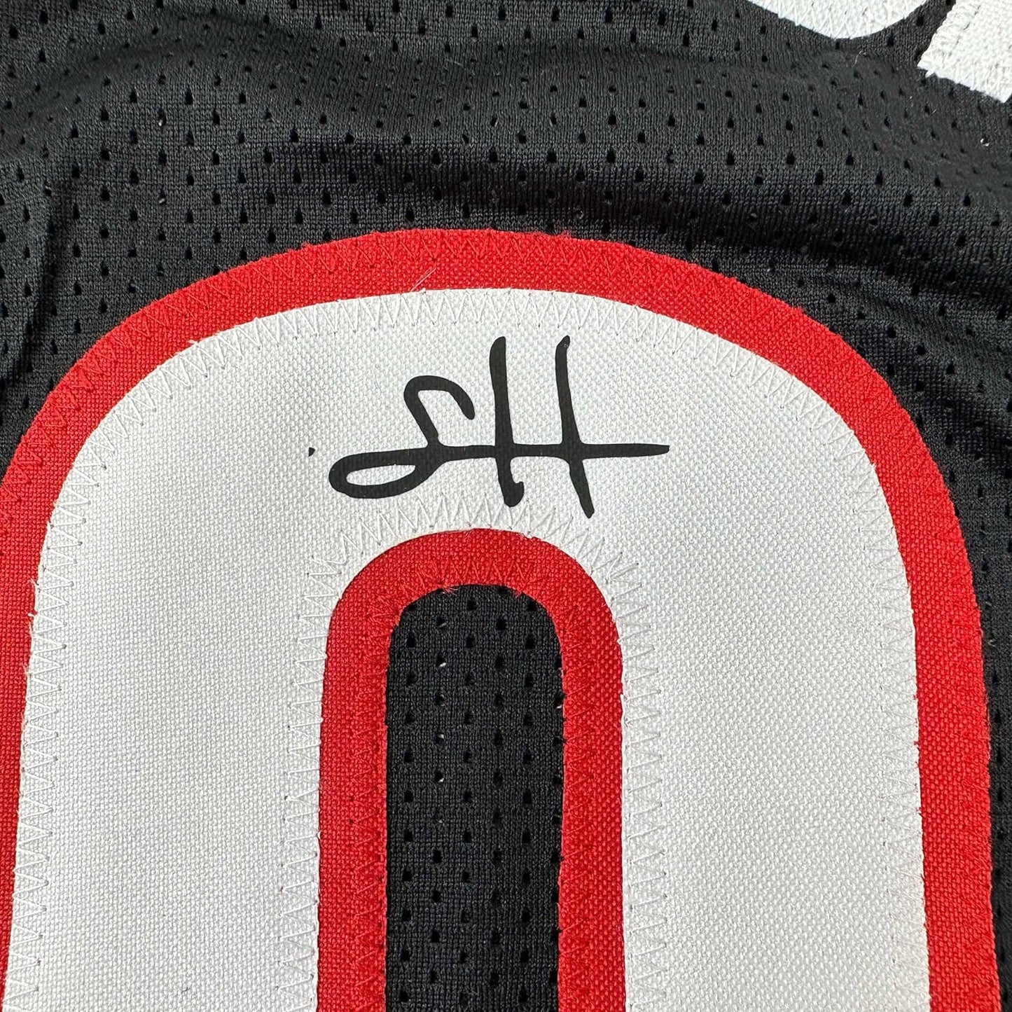 Framed Facsimile Autographed Scoot Henderson 35x39 Portland Black Reprint Laser Auto Basketball Jersey