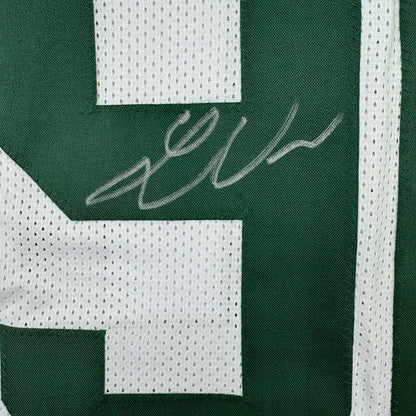 Framed Autographed/Signed Lukas Van Ness 35x39 Green Bay White Football Jersey Beckett BAS COA