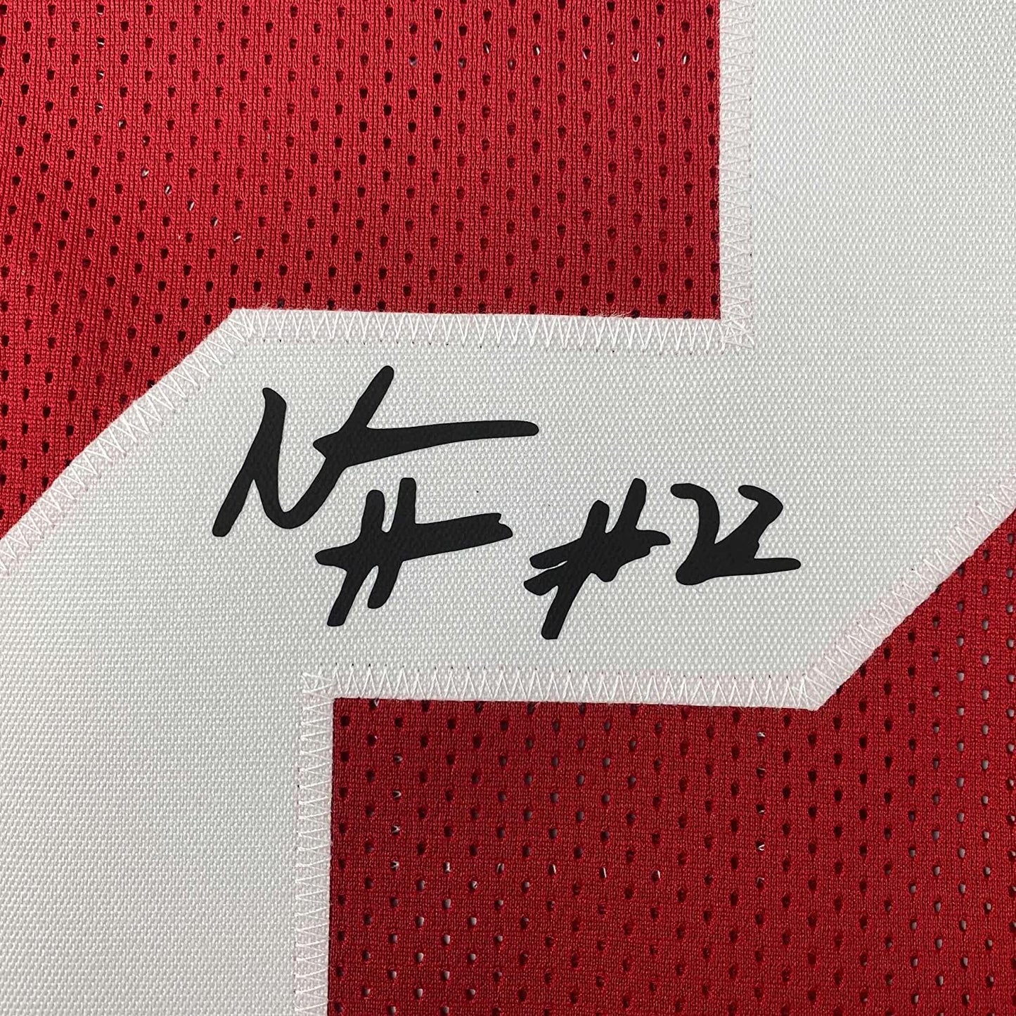 Framed Facsimile Autographed Najee Harris 35x39 Alabama Red Reprint Laser Auto College Football Jersey
