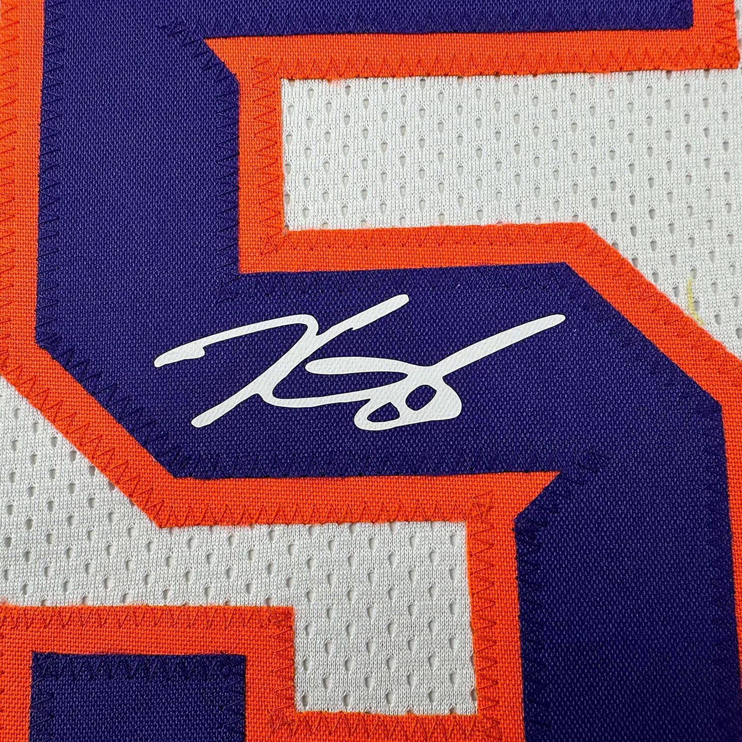 Framed Facsimile Autographed Kevin Durant 35x39 Phoenix White Reprint Laser Auto Basketball Jersey