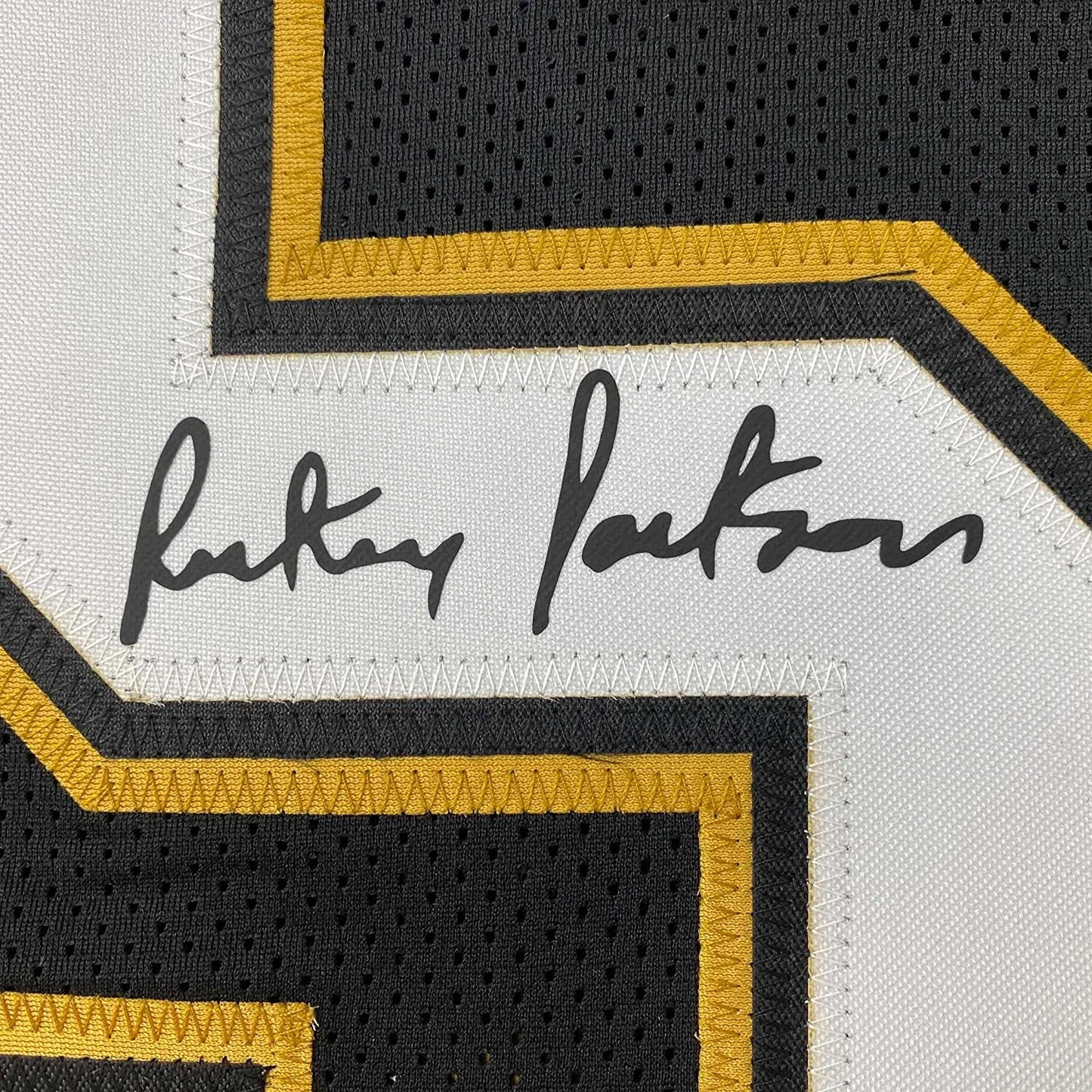 Framed Facsimile Autographed Rickey Jackson 35x39 New Orleans Black Reprint Laser Auto Football Jersey