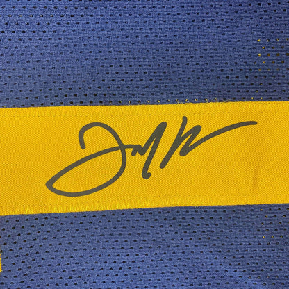 Framed Facsimile Autographed Julian 35x39 Edelman Kent State Blue Reprint Laser Auto College Football Jersey