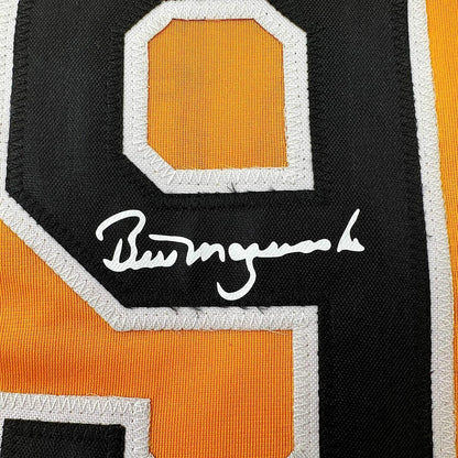 Framed Facsimile Autographed Bill Mazeroski 35x39 Pittsburgh Yellow Reprint Laser Auto Baseball Jersey