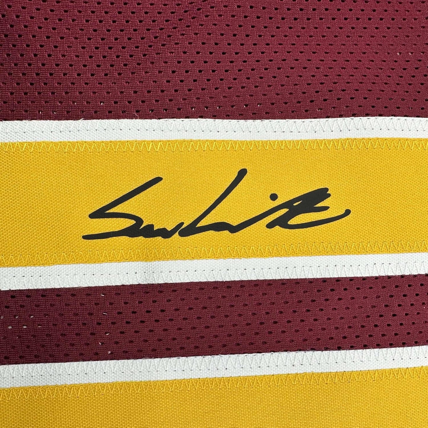 Framed Facsimile Autographed Sam Leavitt 35x39 Arizona State Red Reprint Laser Auto College Football Jersey