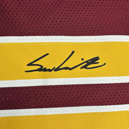 Framed Facsimile Autographed Sam Leavitt 35x39 Arizona State Red Reprint Laser Auto College Football Jersey