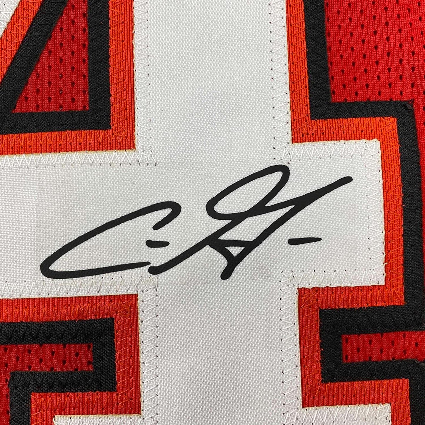 Framed Facsimile Autographed Chris Godwin 35x39 Tampa Bay Red Reprint Laser Auto Football Jersey