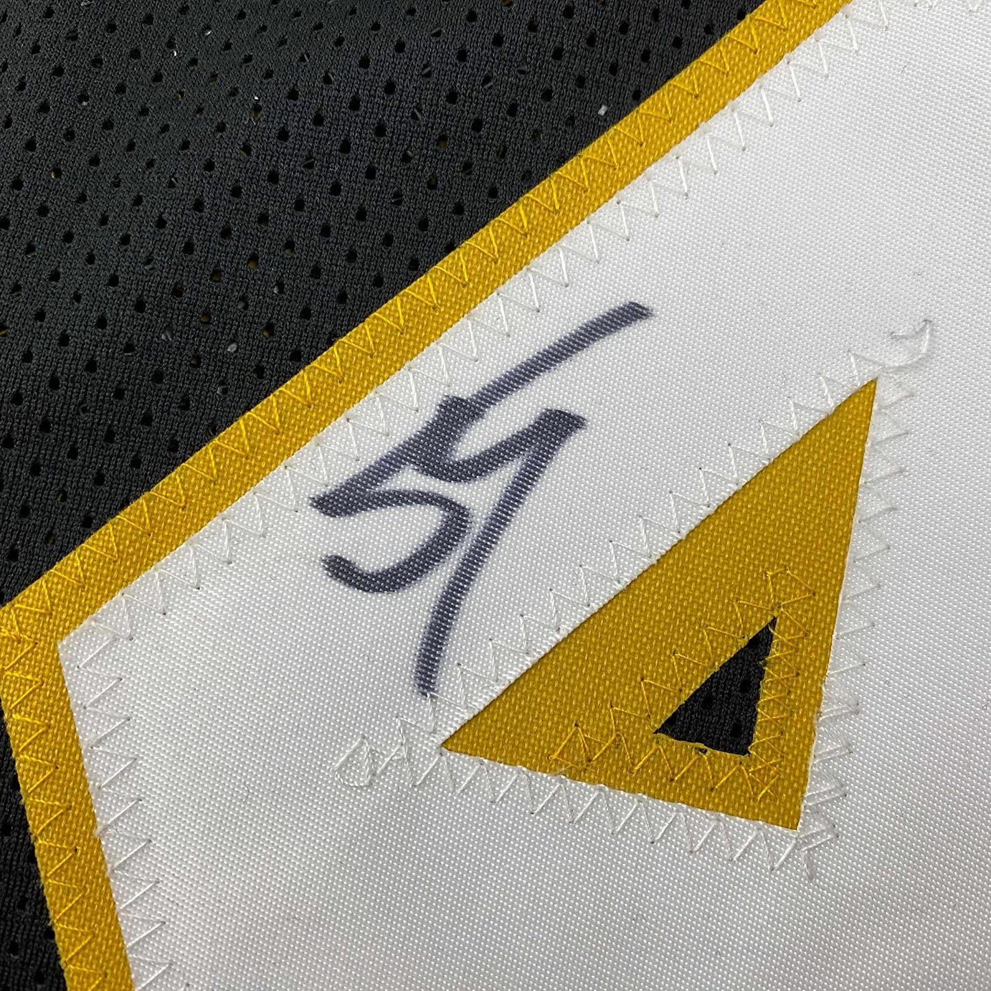 Framed Autographed/Signed Shaquille Shaq O'Neal 35x39 Los Angeles LA Black Basketball Jersey JSA COA