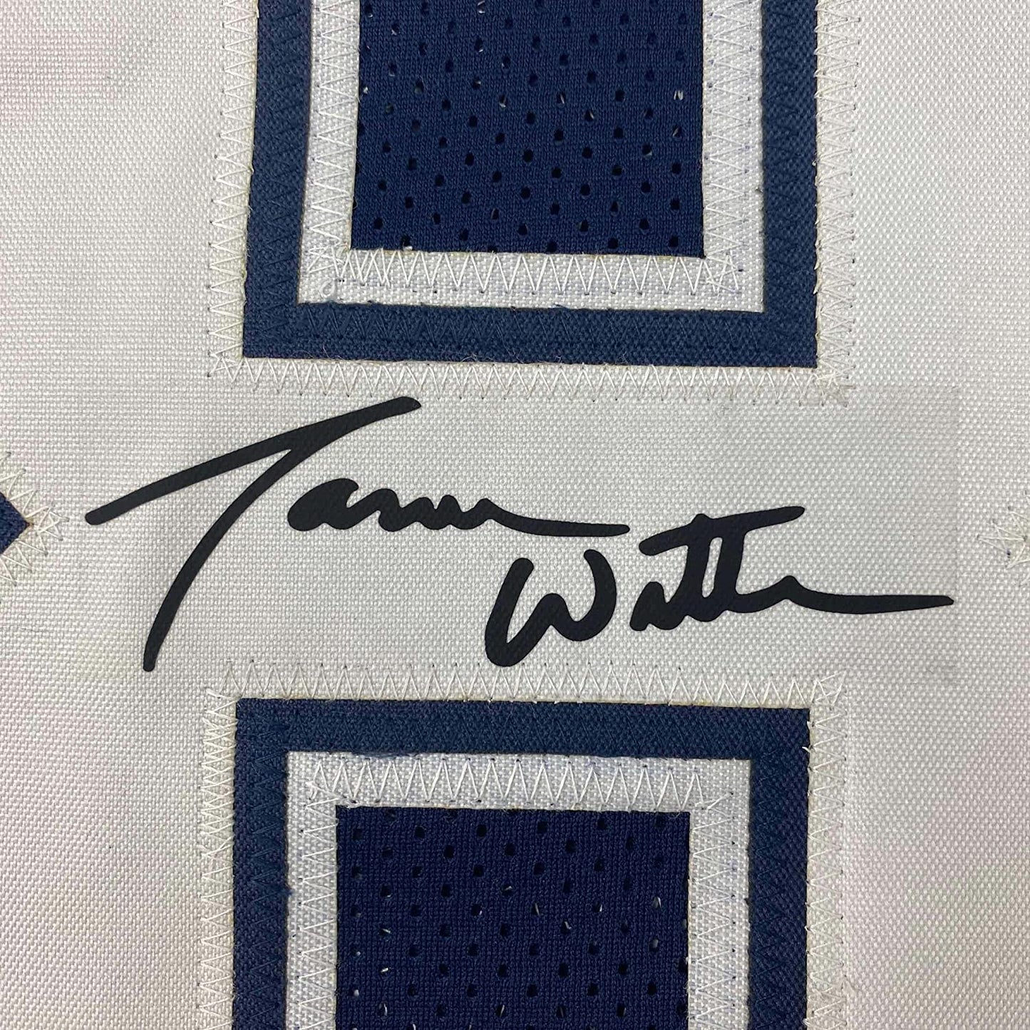 Framed Facsimile Autographed Jason Witten 35x39 Dallas Blue Reprint Laser Auto Football Jersey