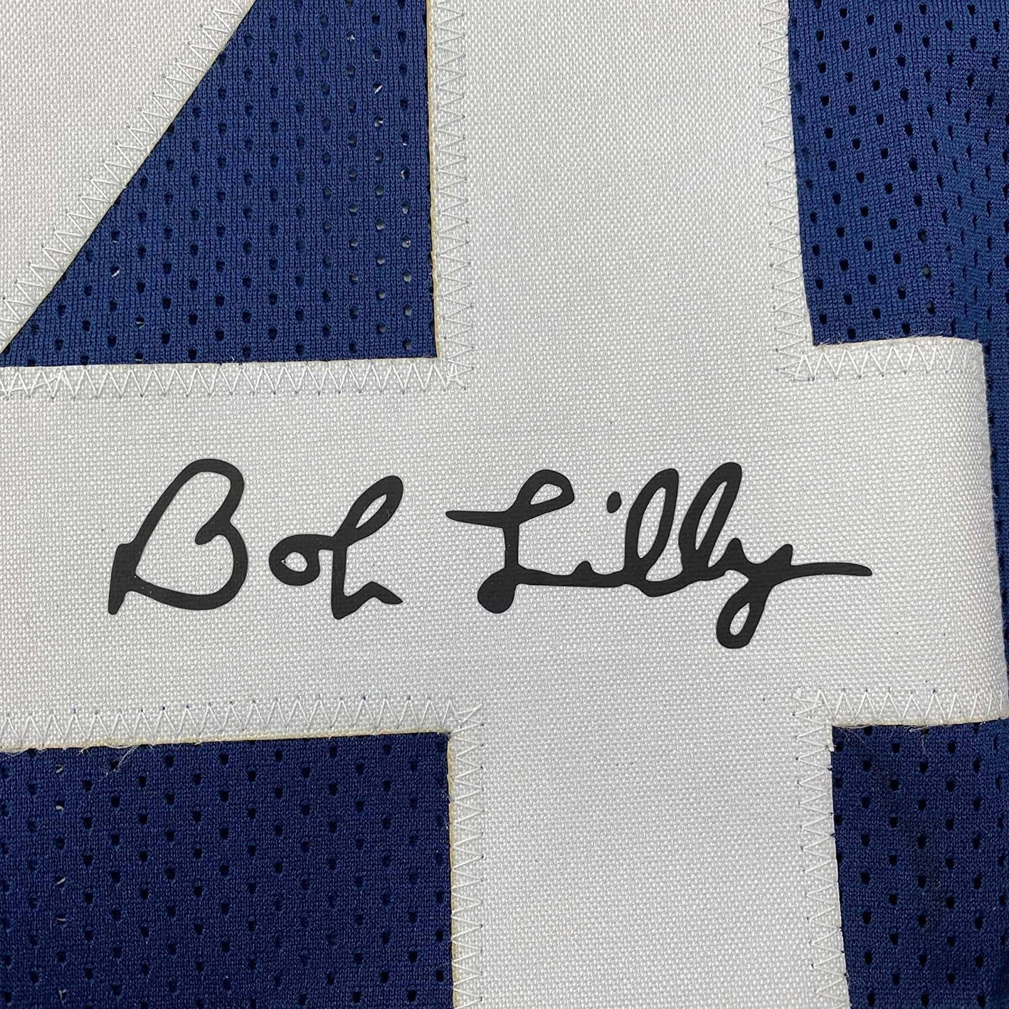 Framed Facsimile Autographed Bob Lilly 35x39 Dallas Thanksgiving Day Reprint Laser Auto Football Jersey