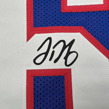 Framed Facsimile Autographed Jalon Daniels 35x39 Kansas Blue Reprint Laser Auto College Football Jersey