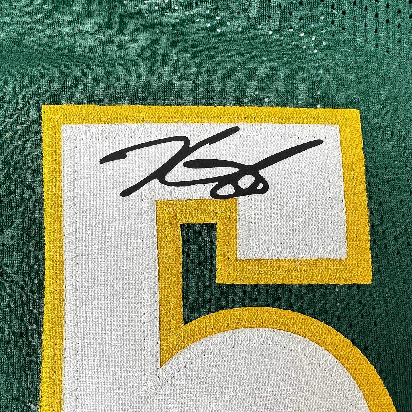 Framed Facsimile Autographed Kevin Durant 35x39 Seattle Rookie Green Reprint Laser Auto Basketball Jersey