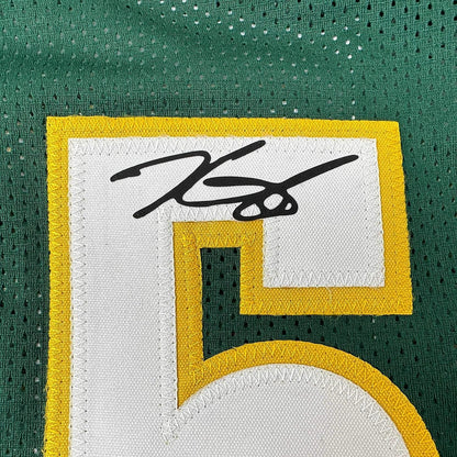 Framed Facsimile Autographed Kevin Durant 35x39 Seattle Rookie Green Reprint Laser Auto Basketball Jersey