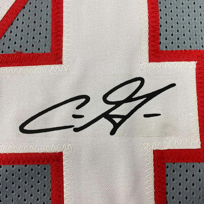 Framed Facsimile Autographed Chris Godwin 35x39 Tampa Bay Grey Pewter Reprint Laser Auto Football Jersey