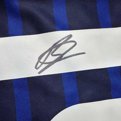 Framed Autographed/Signed Karim Benzema 35x39 France French National Team Blue Soccer Jersey Beckett BAS COA