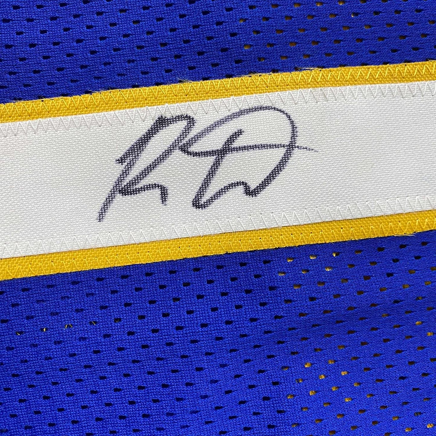 Framed Autographed/Signed Ron Artest Metta World Peace 35x39 Indiana Blue #91 Basketball Jersey Beckett BAS COA