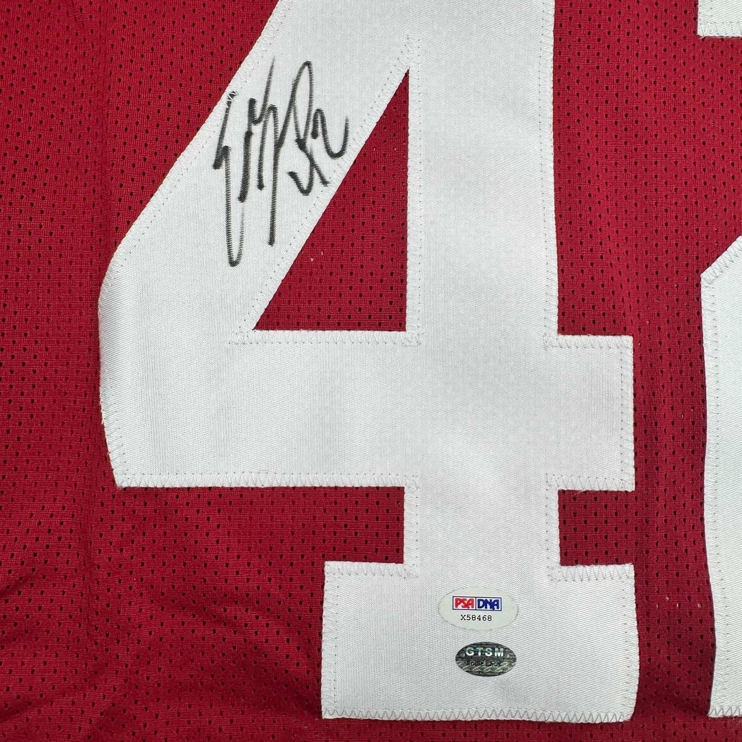 Framed Autographed/Signed Eddie Lacy 35x39 Alabama Red College Football Jersey PSA COA