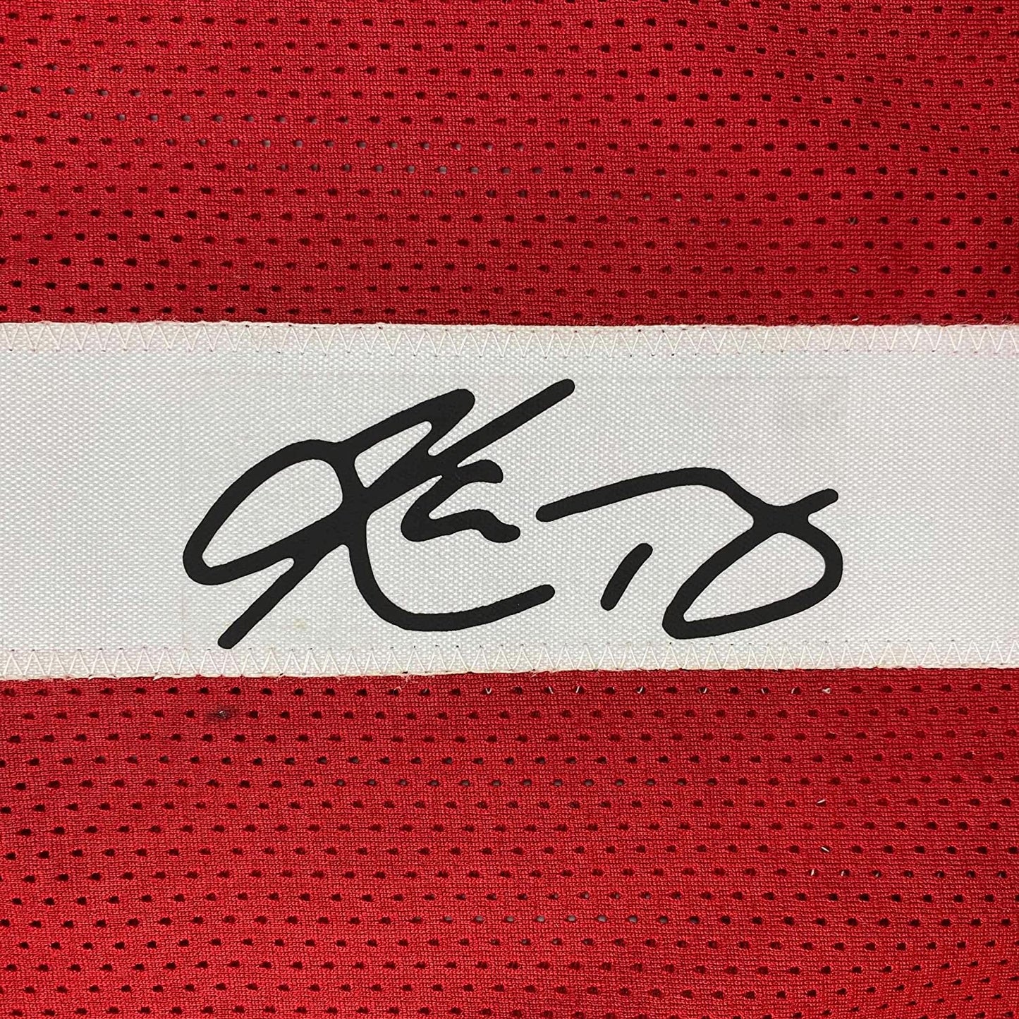 Framed Facsimile Autographed Kyler Murray 35x39 Oklahoma Red Reprint Laser Auto College Football Jersey