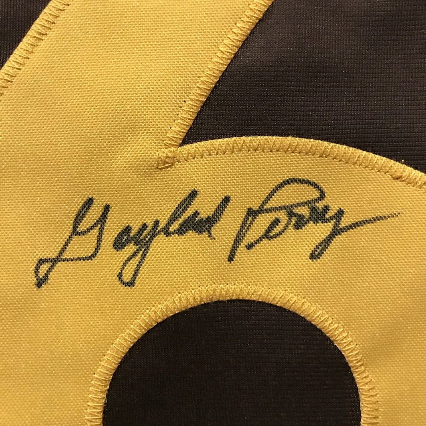 Framed Autographed/Signed Gaylord Perry 33x42 San Diego Brown Baseball Jersey JSA COA